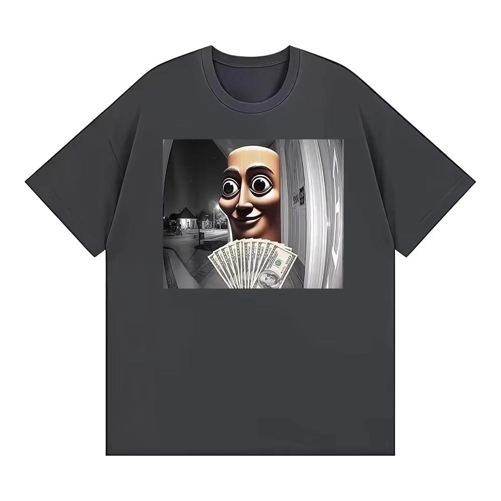 Vintage Weird Mask Character Print Tshirt Unisex Soft Cotton Unisex Dark Funny Meme Oversized Fashion Tops