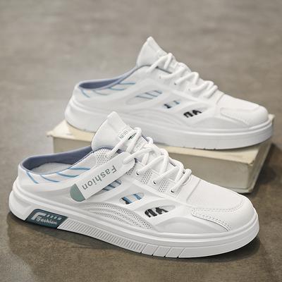 New Men's Comfortable Sneakers Casual Shoes Breathable Trend Comfortable Summer Breathable Slip-on Half Slippers Sneakers