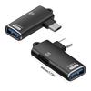 Hochgeschwindigkeits-USB-C-auf-A-Buchse-Adapter-Konverter Schnellladung, 5 Gbit/s Datenübertragung mit OTG und 100 W/10 W Power Delivery