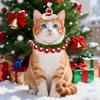 Christmas Knit Hat & Scarf Set for Cats Pet Bandana Holiday Decor Supplies