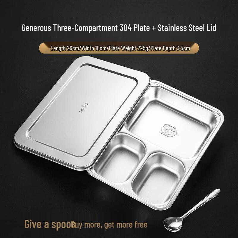DM 304 Stainless Steel Divided Lunch Box