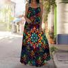 Women's Slip Dress Maxi Long Dress Gilded Fluid Print Stitching Print Dress Spring & Summer Leisure Vacation