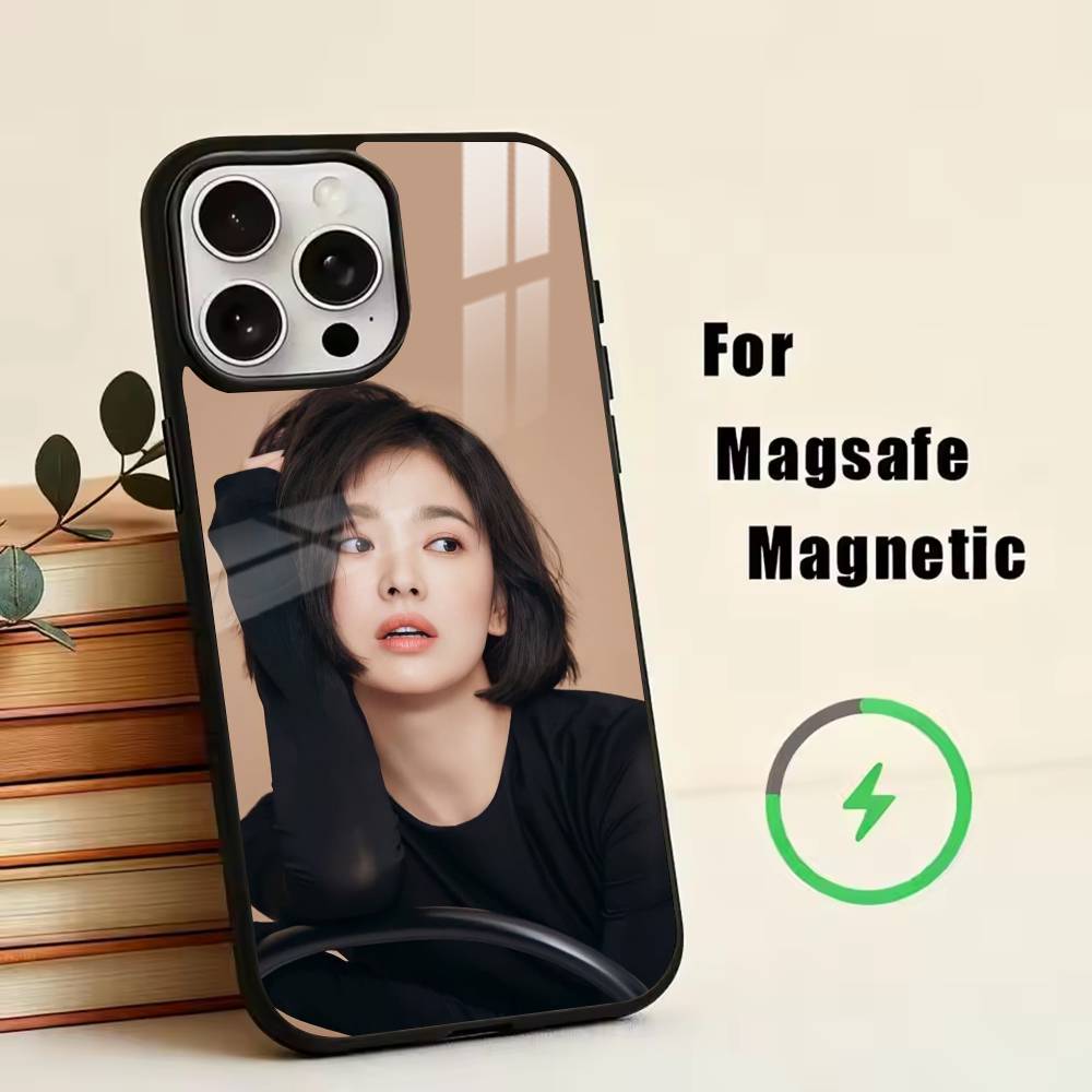 Actress Song Hye-kyo  Phone Case For iPhone17,16,15,14,13,12,11 Plus,Pro Magnetic with Magsafe Wireless Charging iphone16e