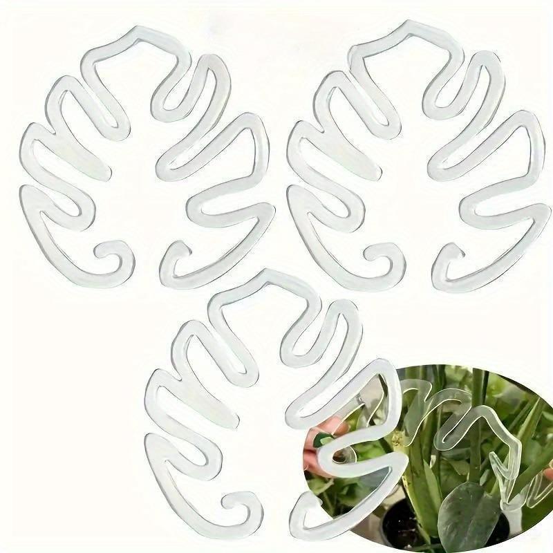 5er-Pack Transparente Flexible Pflanzenstützklemmen Verstellbare Gartenklemmen für Innen Außen Bonsai Monstera Pflanzen Trainingsclips