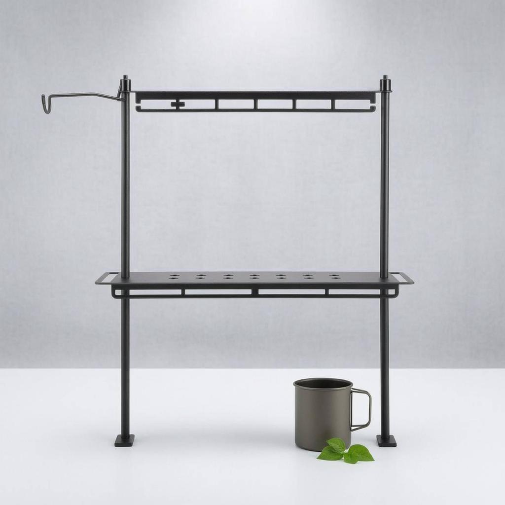 Folding Tabletop Rack Space Saving Shelf Easy to Clean