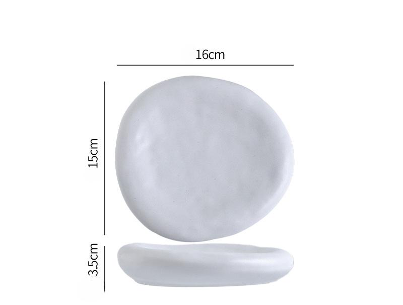 Irregular Ceramic Plate Creative Sashimi Plate Home Dining Plate Dessert Bowl Restaurant Steak Plate Japanese Sushi Plate