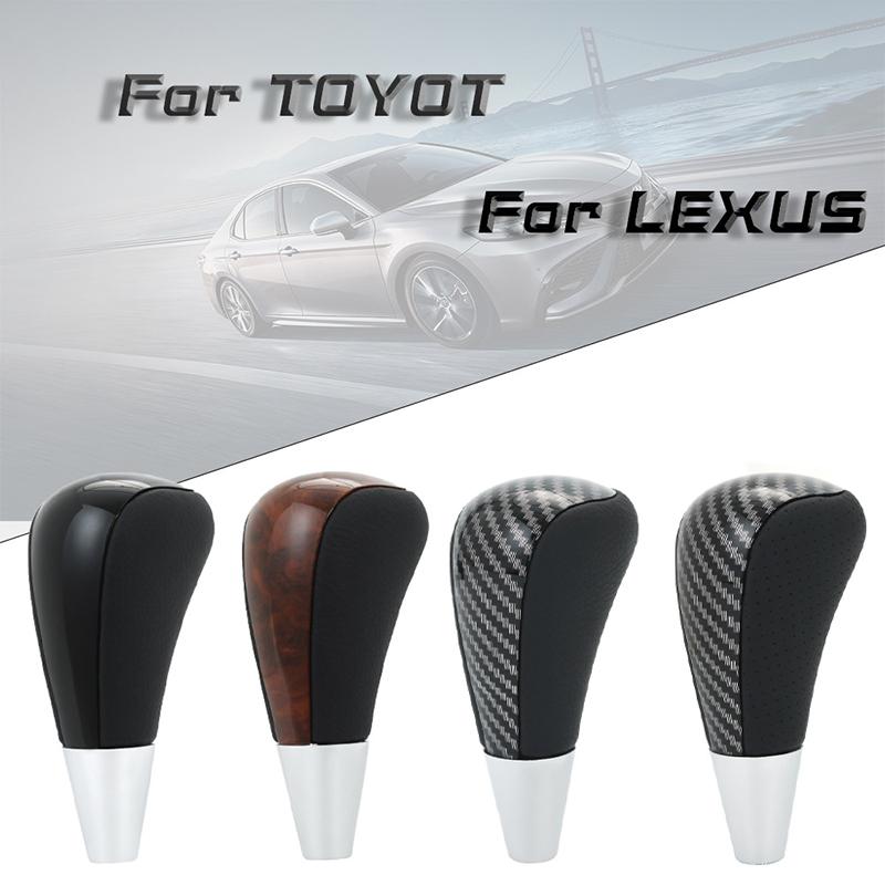 For Toyota Corolla Camry Yaris Rav4 Automatic Gear Shift Knob Leather Shifter Lever Stick For Lexus IS GS LS RX ES Models