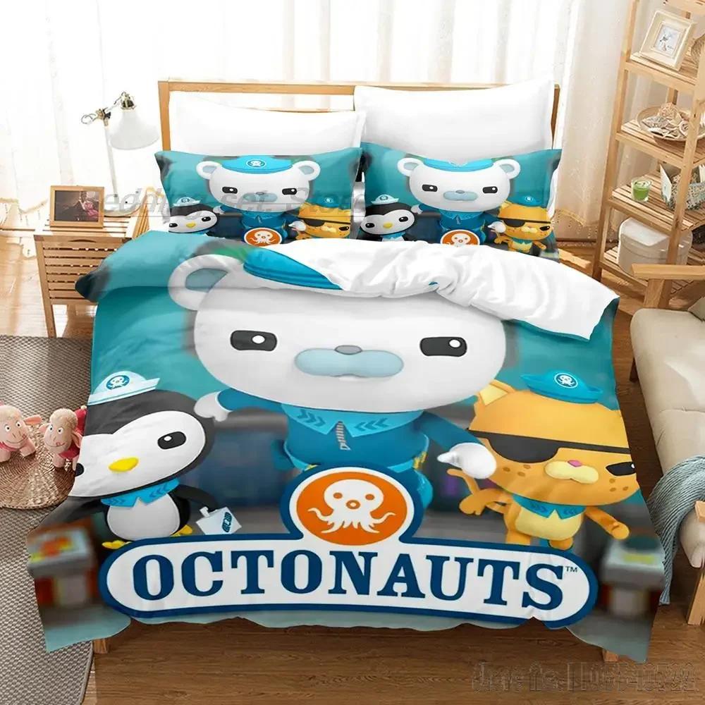 3D Print Anime Octonauts Kawaii Duvet Cover Set HD Comforter Cover for Kids Bedding Sets Bedclothes Bedroom Decor