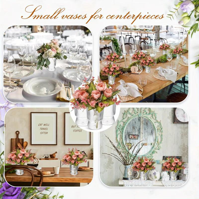 High Quality Trophy Style Plastic Vase Transparent Vase, Suitable For Table Decoration, Wedding, Home, Table Decoration