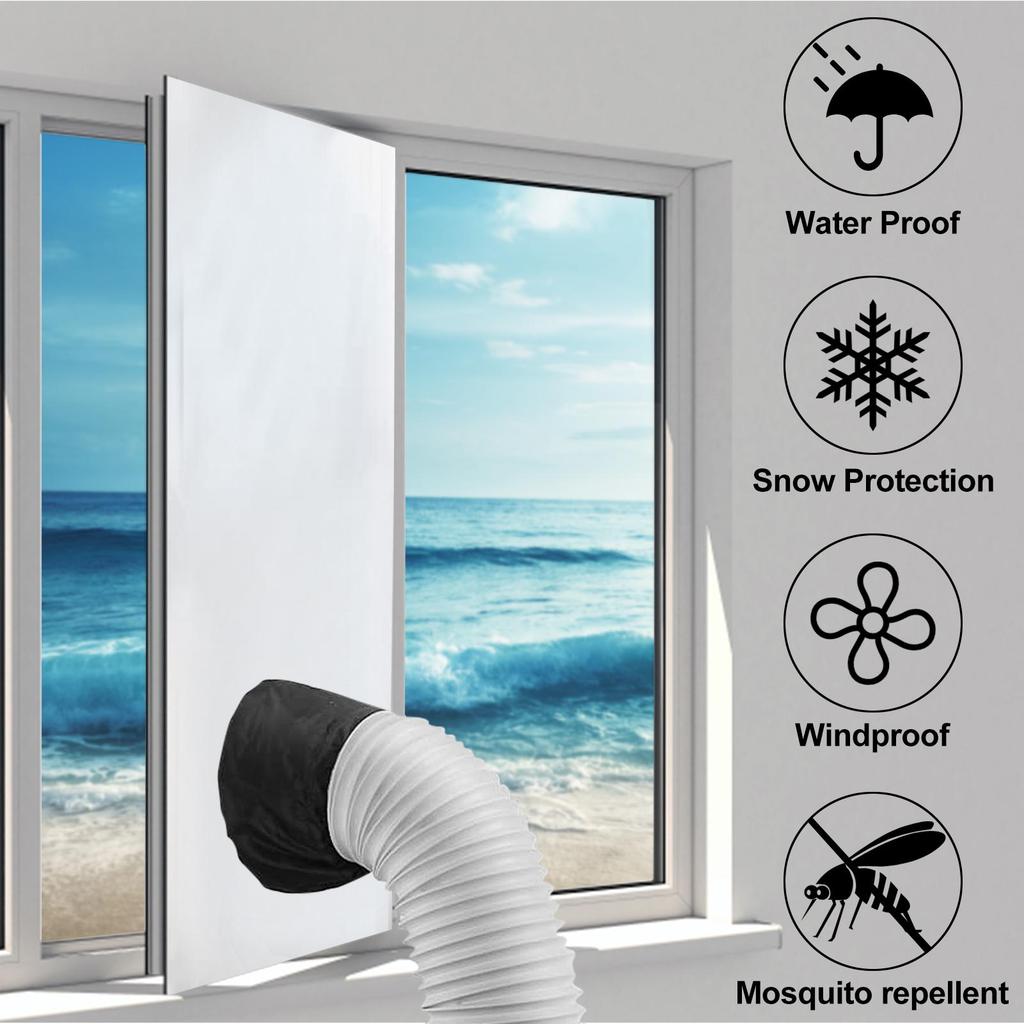 Waterproof Air Conditioner Sealing Cloth 2M/3MAC Window Vent Kit Windproof Air Conditioning Baffle AC Window Seal