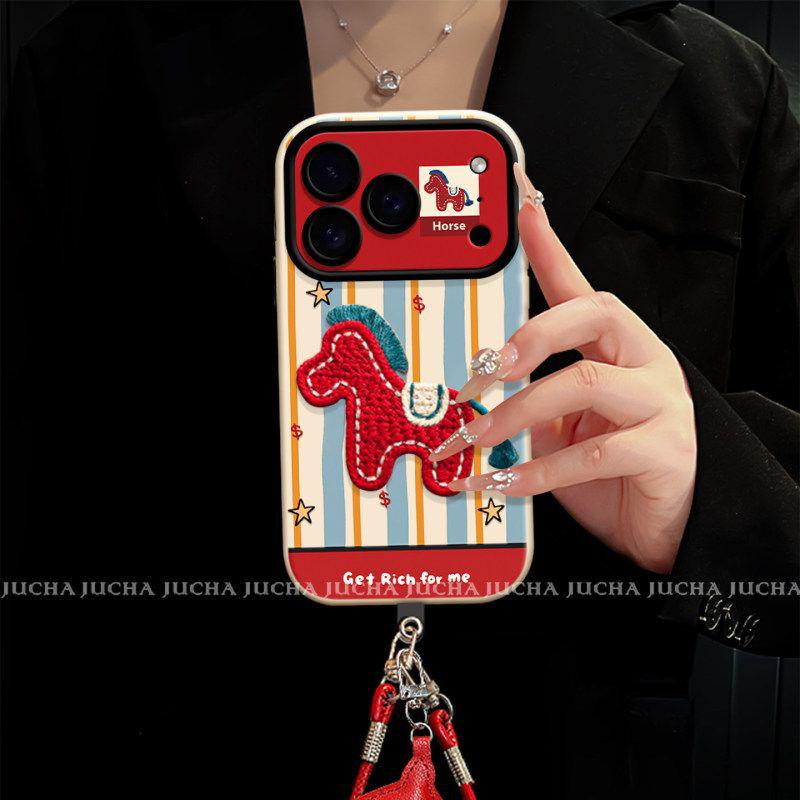 Striped Star Horse iPhone 17 Pro Max Case - Stylish and Trendy Protection for iPhone 16 Plus.