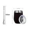 Yerba Mate Cup Set Stainless Steel Insulated Tumbler with Lid and Straw Double-Wall Mate Tea Cup Spoon for Hot and Cold Drinks