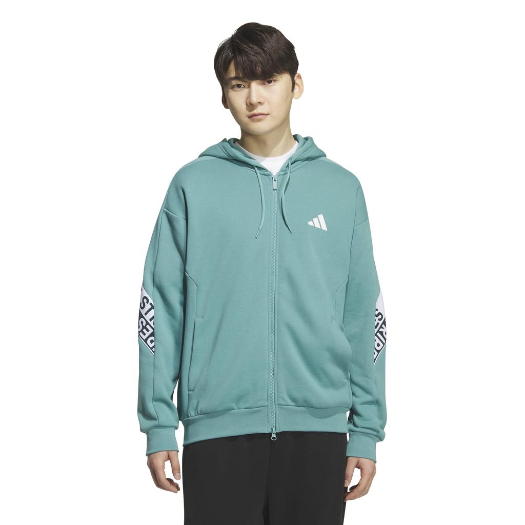 Adidas Word Sweatshirt Hoodie QD549 Powder Teal XS Full-Zip Men's (KA1275)