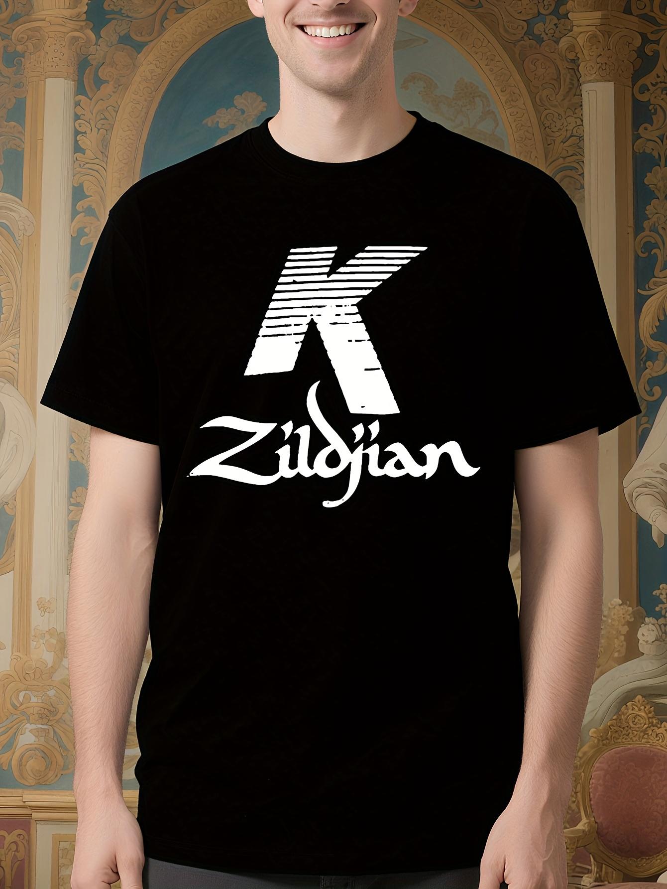Zildjian K Logo Cotton Tshirt - Black Casual Crew Neck L