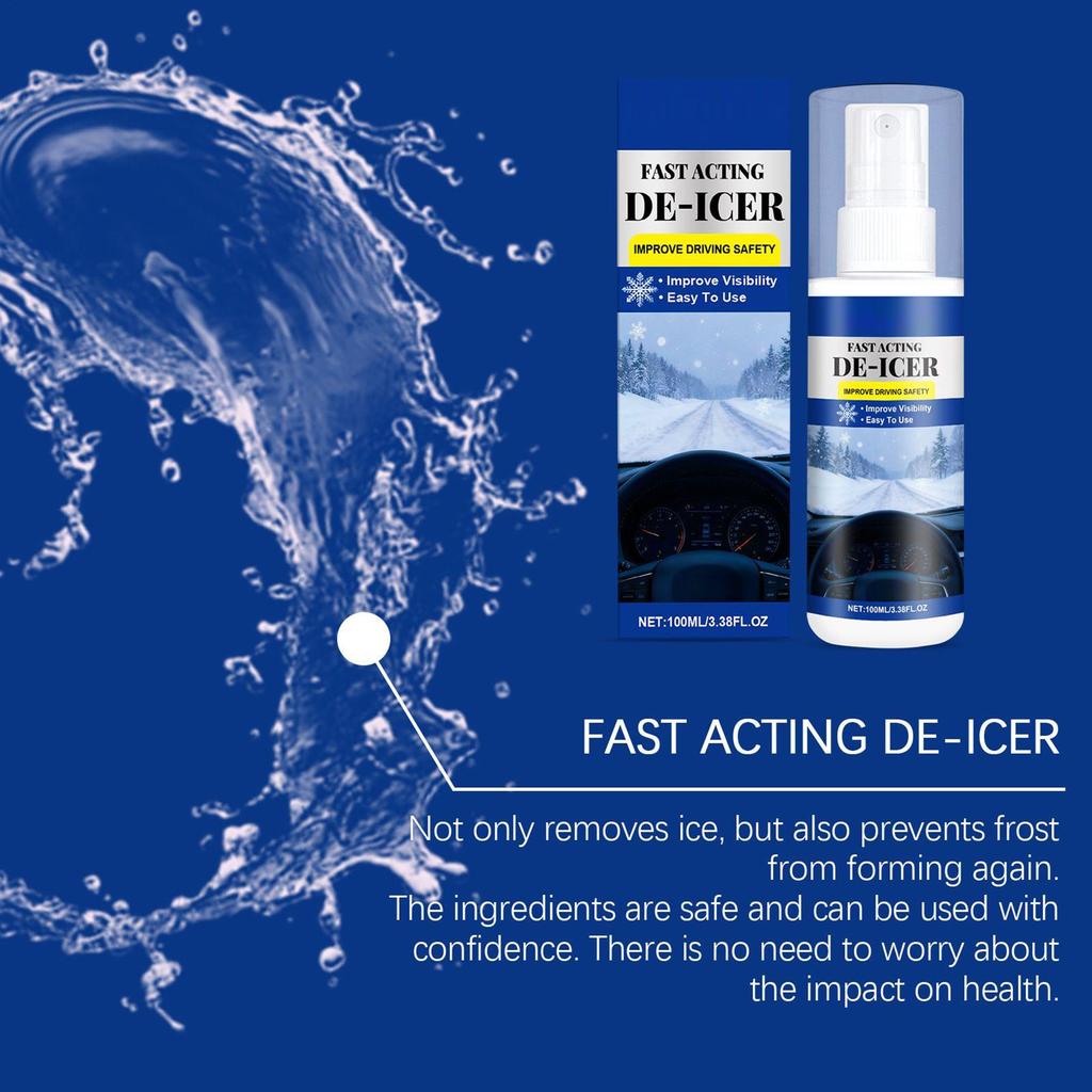Windshield Deicer Spray Vehicle Ice Remover Vehicle Deicing Agent For Drivers Trucks RVs SUVs Sedans Adventure Seekers Cold