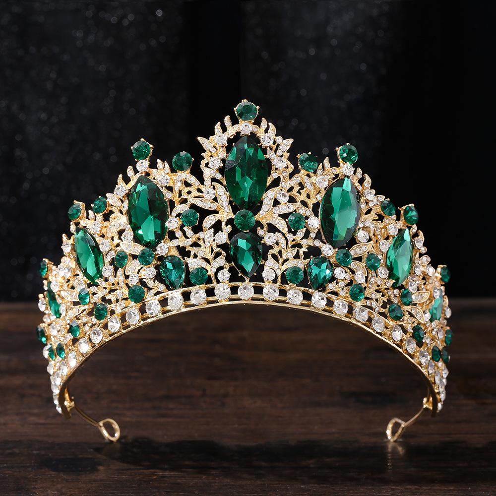 

1 шт. Модная барочная корона королевы с кристаллами AB, роскошная свадебная корона для женщин, девушек, принцессы, свадебная диадема для вечеринки, для волос, циркон