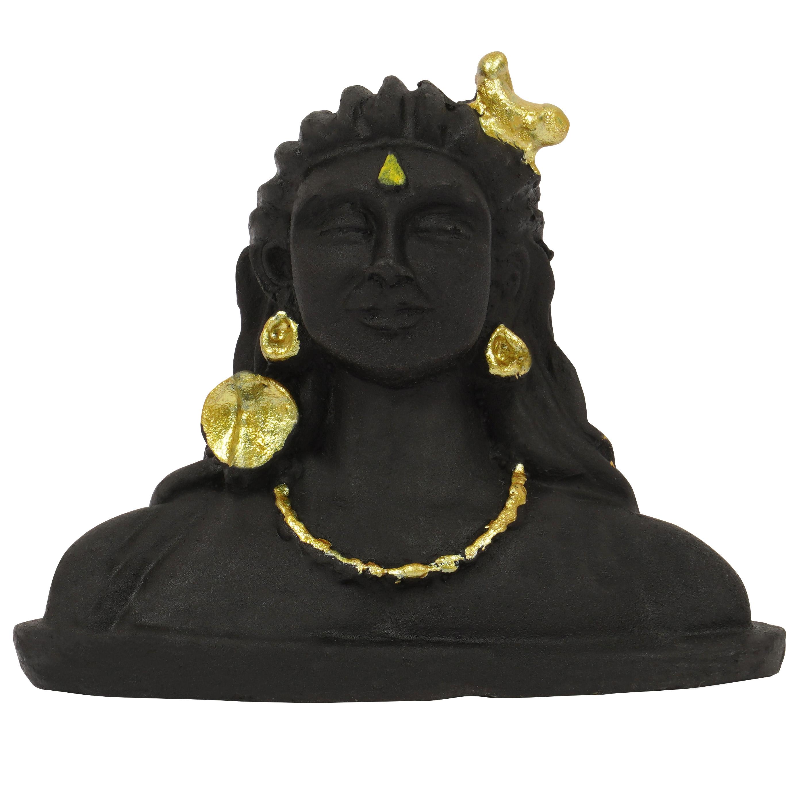 

IBA Indianbeautifulart Індуїстський Бог Шива Лінгам Статуя для Пуджі Смола Лінгам Портативний 2.8 x 2.5 чорний