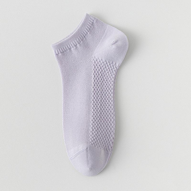 Damskie niskie skarpetki siateczkowe do masażu - Antybakteryjne, odporne na zapachy, cienkie skarpetki do kostki na wiosnę/lato, wszechstronny jednolity kolor do sportu.
