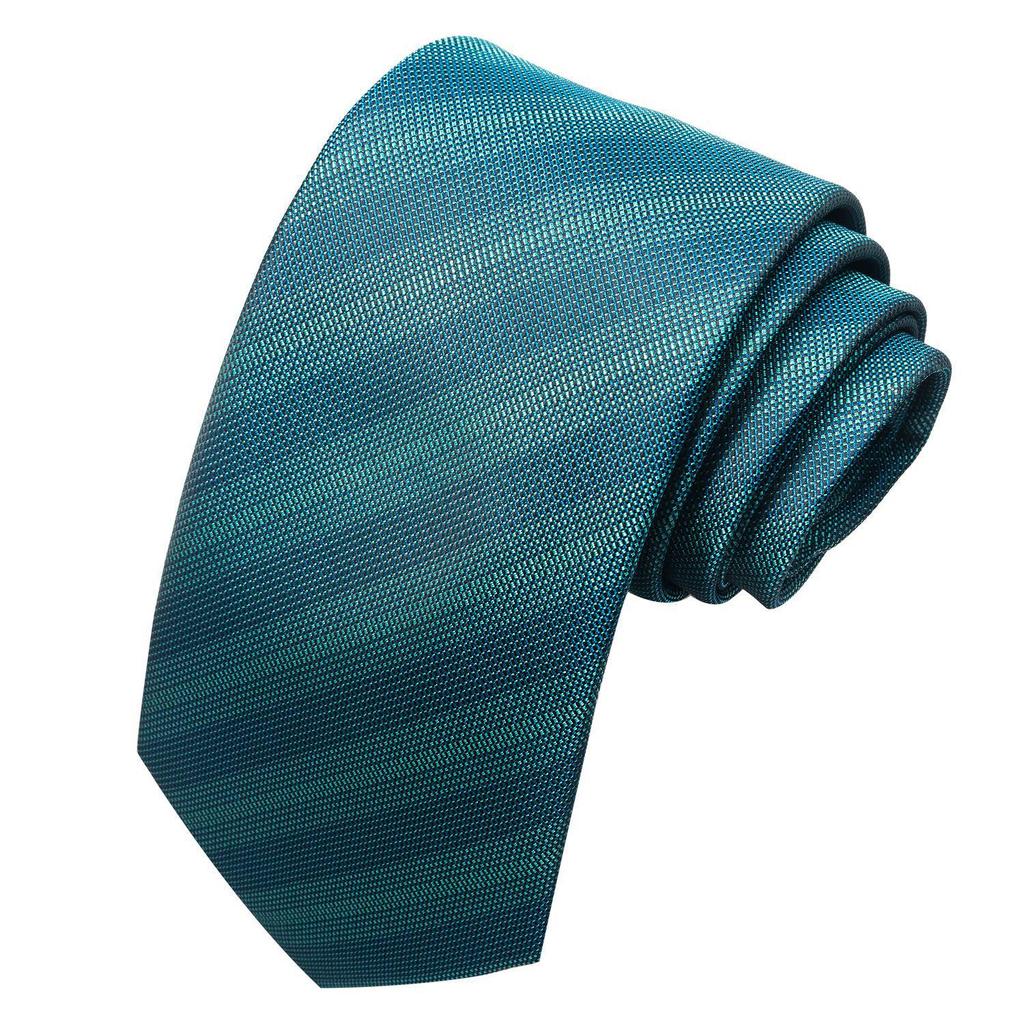 Spring/Summer Blue Series Men's Yarn-Dyed Jacquard Tie - British Style, Hand-Tied, Business Fashion