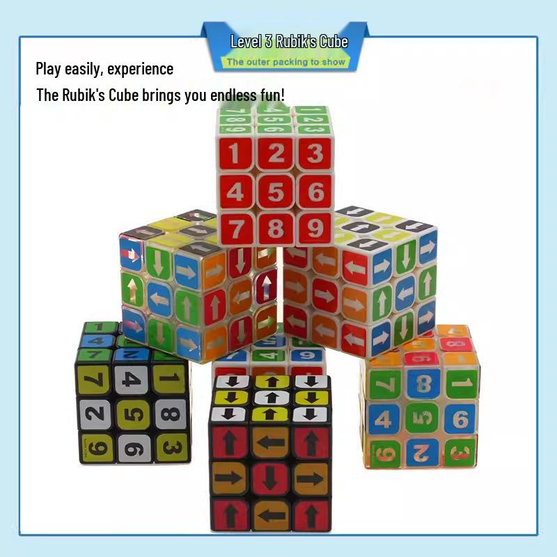 ZCUBE 3x3 Transparent Arrow Magic Cube - Smooth, Personalized Educational Toy with UV Printing