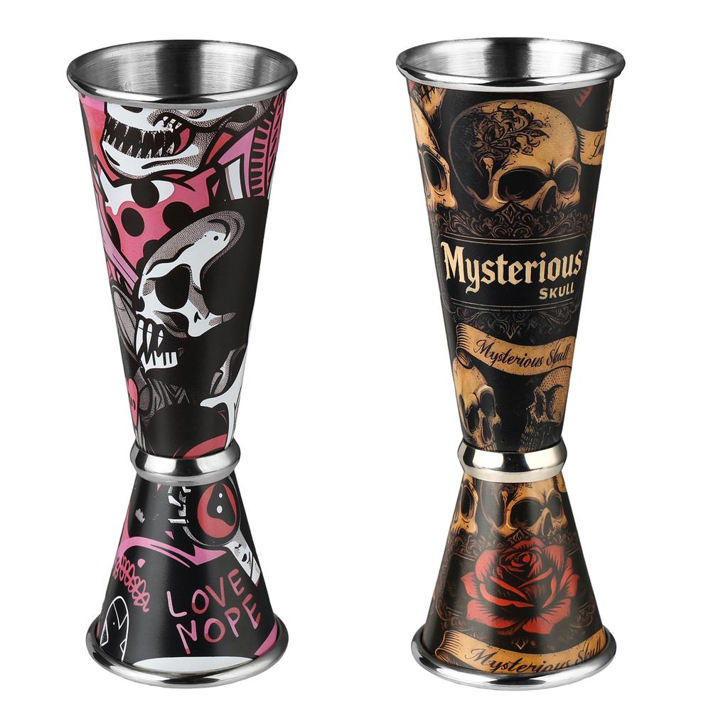 Neuer 30/60ml Cocktail Wein Shaker Messbecher Edelstahl Doppelter Shot Getränke Spirituosen Messbecher Jigger Küchenbedarf Werkzeuge Bar