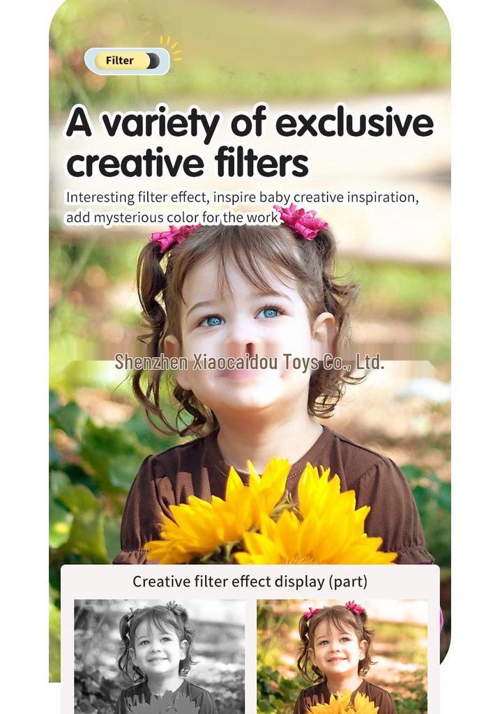 S6 Kids' Instant Print HD Camera - Cartoon Polaroid-Style Digital Toy