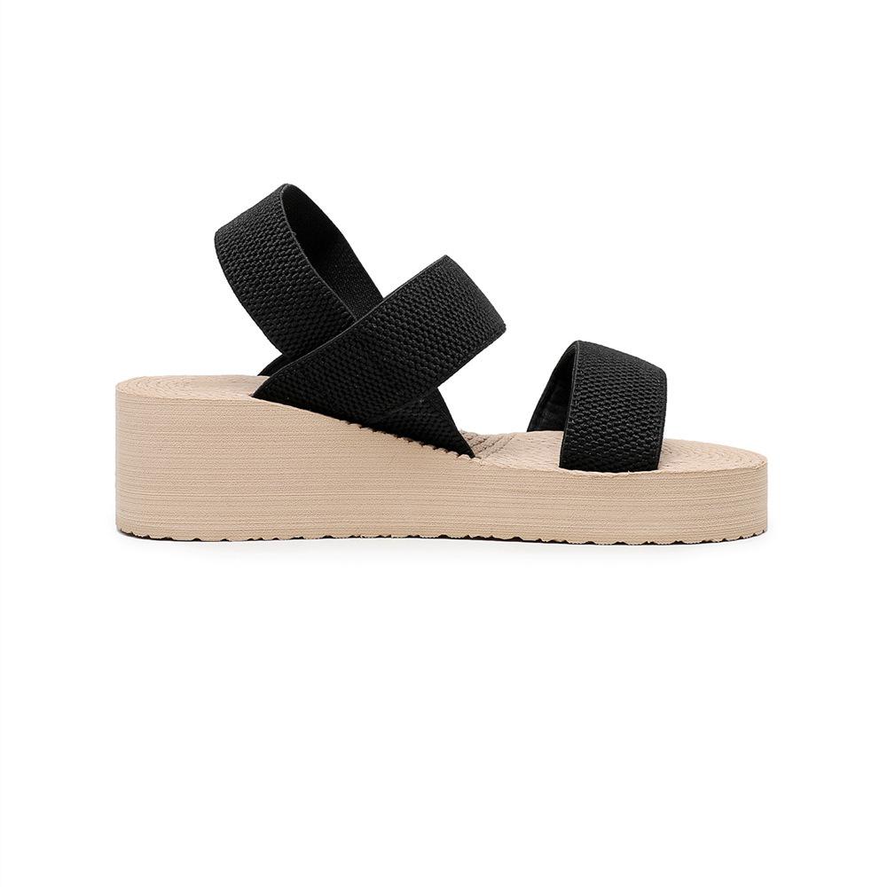 Women's 2024 Summer Korean Cross-Strap Thick-Soled Roman Sandals