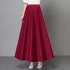 2024 Women's High Waist A-Line Maxi Skirt - Slimming, Versatile, Plus Size, Korean Style for All Seasons