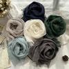 Women Light And Breathable Scarf Pure Linen Solid Scarf Neckwear Unisex Children Spring Autumn Winter Female Foulard Wrap