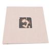 Linen Cover Photo Album with Front Window Self Adhesive DIY Scrapbook Large Capacity Picture Album