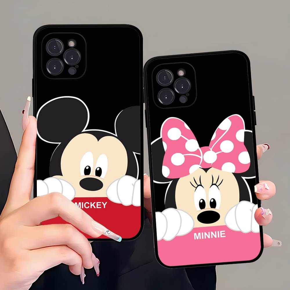 M-Minnie M-Mickey Phone Case for iPhone 16 17 Air 15 14 13 12 11 Pro Max 16E Plus Fundas