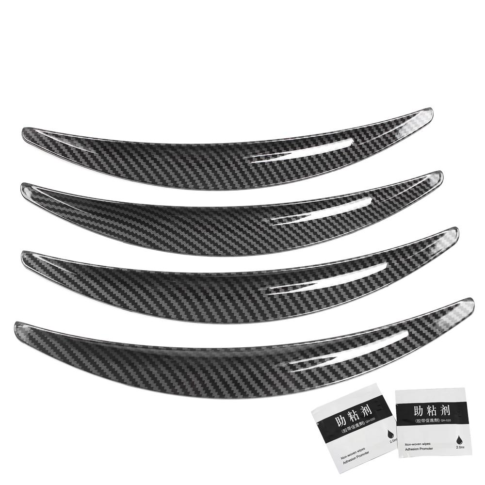 4Pcs/Set Car Wheel Eyebrow Arch Trim Side Fender Flare Strip for Model 3 Wheel Invisible Fender Leaf Plate Car Sticker -