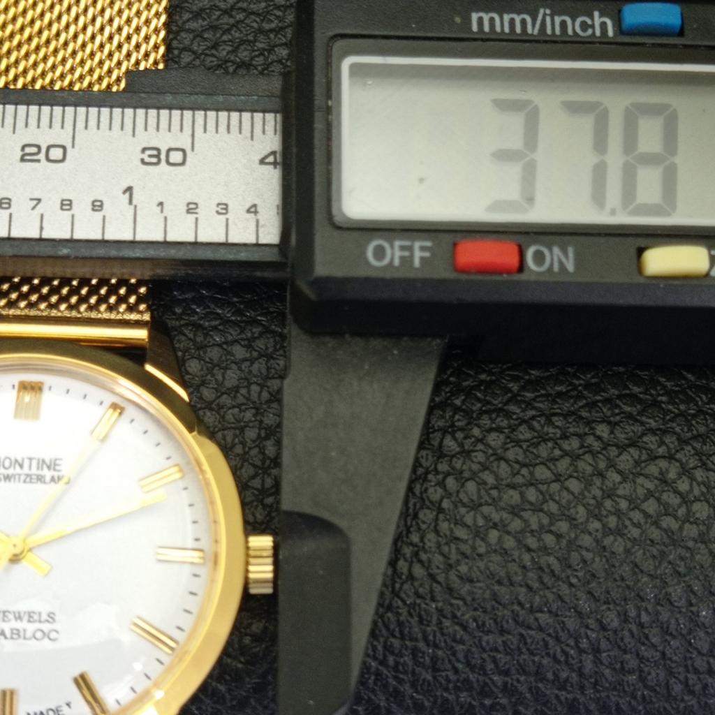 SCHWEIZER VINTAGE MONTINE MANUELLE HERRENUHR WEISSES ZIFFERBLATT REFURBISHET a441564-5