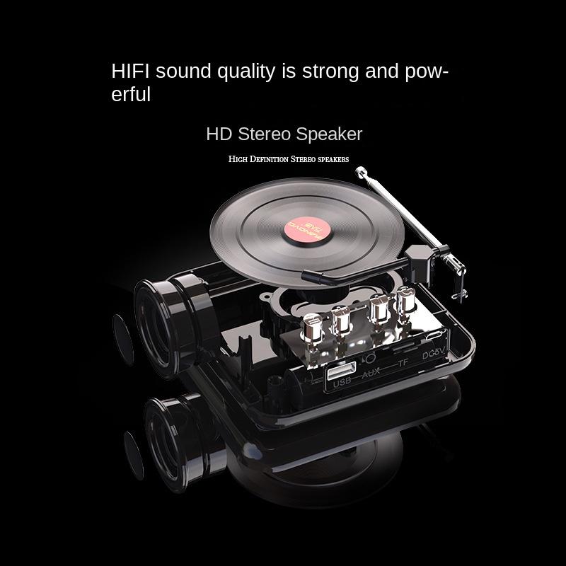 Factory Wholesale Atomic Vinyl Record Bluetooth Speaker Creative Retro Gramophone Bluetooth Audio Radio Gifts