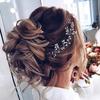 Bridal Headpiece Handcrafted Pearl Rhinestones Decoration Hair Accessory   Headdress for Wedding Prom 19.7in