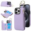 Zipper Cards Solt Wallet Ring Holder Leather Case For iPhone 16 Pro Max 15 Plus 14 13 12 11 Double Buckle Magnetic Rfid Cover