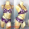 Belly Dance Sequin Bra & Waist Chain Set - Women's Stage Performance Costume