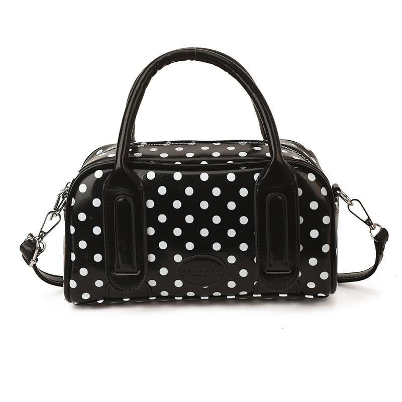 Модная Сумка, Маленькая Сумка, Нишевая Сумка-Подушка, Сумка в Горошек чёрный