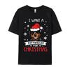 Wholesale I Want For Christmas Is A Rottweiler Dog Tshirt Black Printed On T Shirts Cotton Tops Tees for Boys