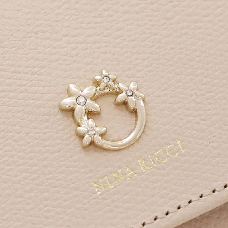 Box Wallet Jardin Purse Beige Bi-fold 85-1160