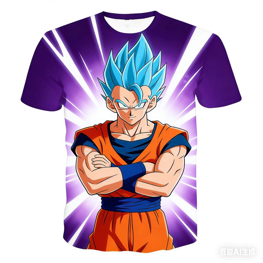 Anime Dragon Ball Son Goku 3D Print Mans T Shirt Summer Fashion Casual T-shirt Mans Children's Clothing T-shirt Tops