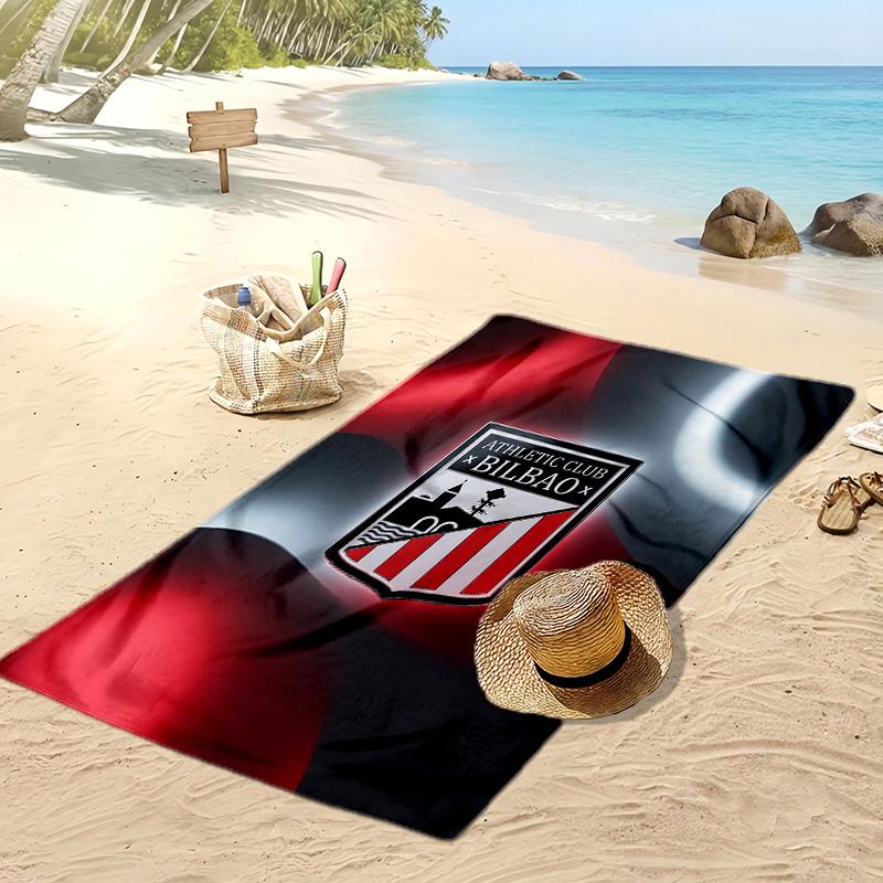 Asciugamano da Spiaggia Stampa Calcio Athletic Bilbao, Asciugamano Grande Morbido Asciugatura Rapida per Spiaggia Campeggio Nuoto