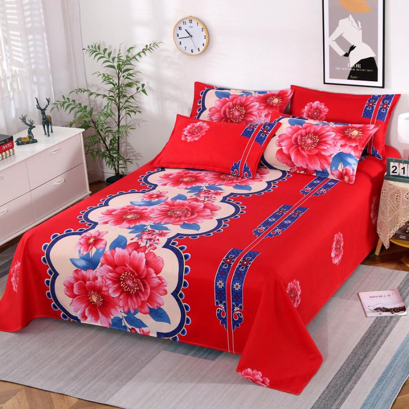 Skin-Friendly Brushed Thick Bed Sheet - Single Piece for Double/Single Bed, Kang Sheet, Dorm Use, All-Season, Various Sizes