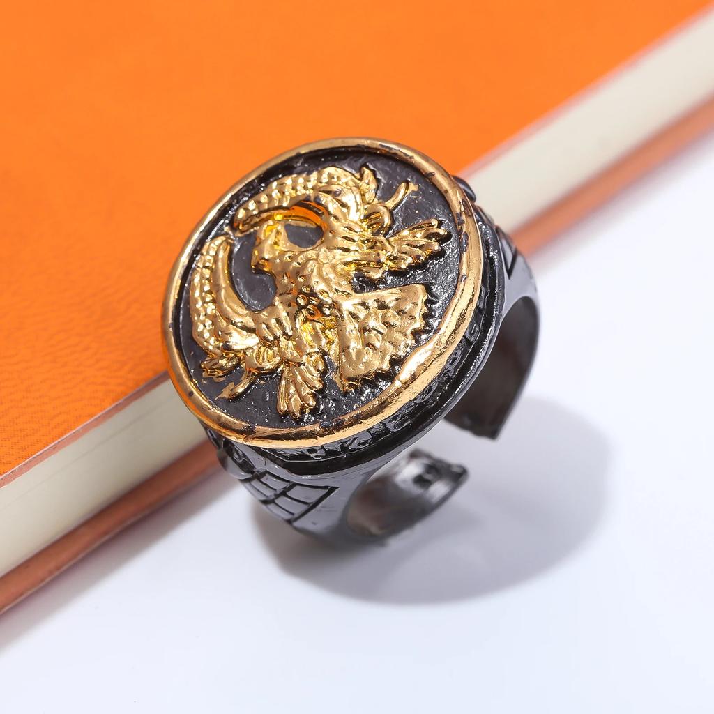 Film Dune Ring Atreides Familien Siegelring Goldene Adler Ringe für männliche Fans Cosplay Schmuck Zubehör Damen Herren Geschenke