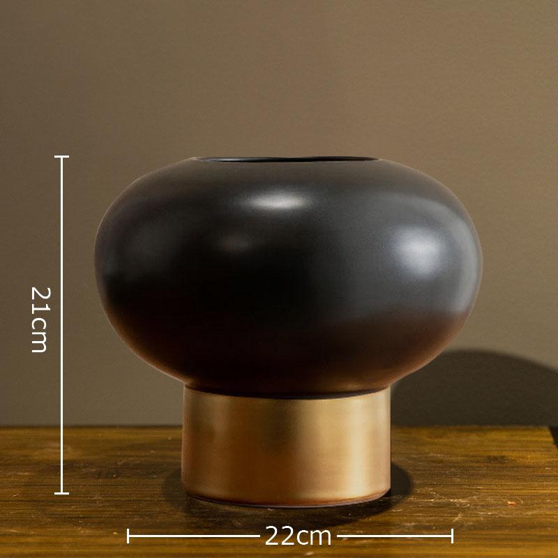 Kreatywny Czerwony Lampion Ceramiczny Wazon Okrągła Doniczka Dekoracja Biurka Aranżacja Kwiatowa Nowoczesne Wazony Florystyczne Estetyczny Wystrój Pomieszczenia