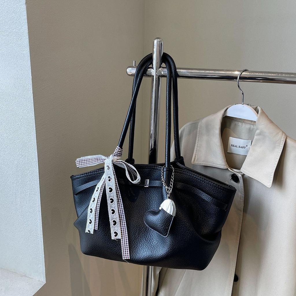 Advanced Handheld Bucket Bag for Women, New Korean Style Fashion Casual Shoulder Bag, Trendy Commuting Women's Bag