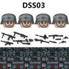 WW2 German STG44 MP40 PZB39 98K Figures Building Blocks Army Soldiers Infantry M35 Helmet Military Weapons Bricks Toys Kids