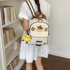 Schoolbag Korean polka dot cartoon little yellow chicken backpack plush bear portable backpack junior high school college student casual schoolbag