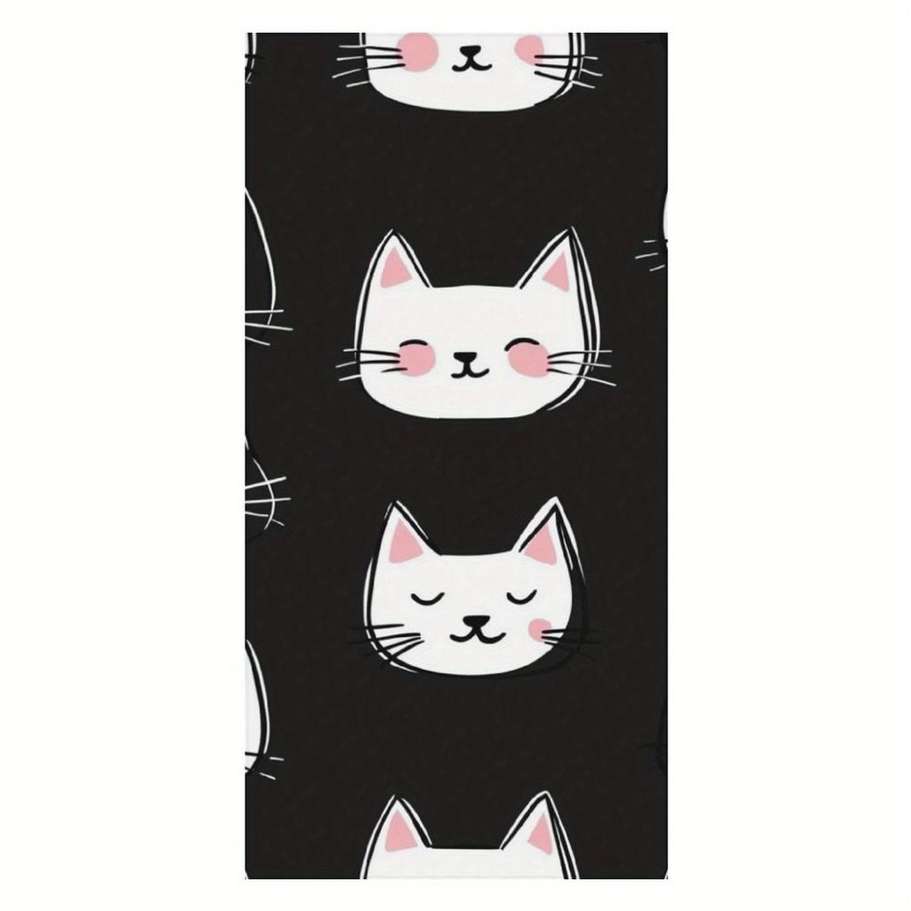 Cute Cat Faces Designed Large Towel Beach Towel Sport Towel, Super Absorbent, Quick-Dry, Sport Towel Bath Towel, Fashionable