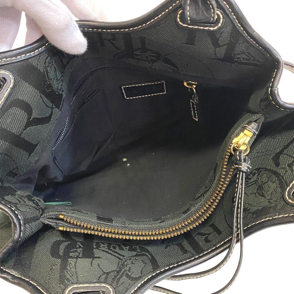 RALPH LAUREN canvas Handbag black canvas Women Used